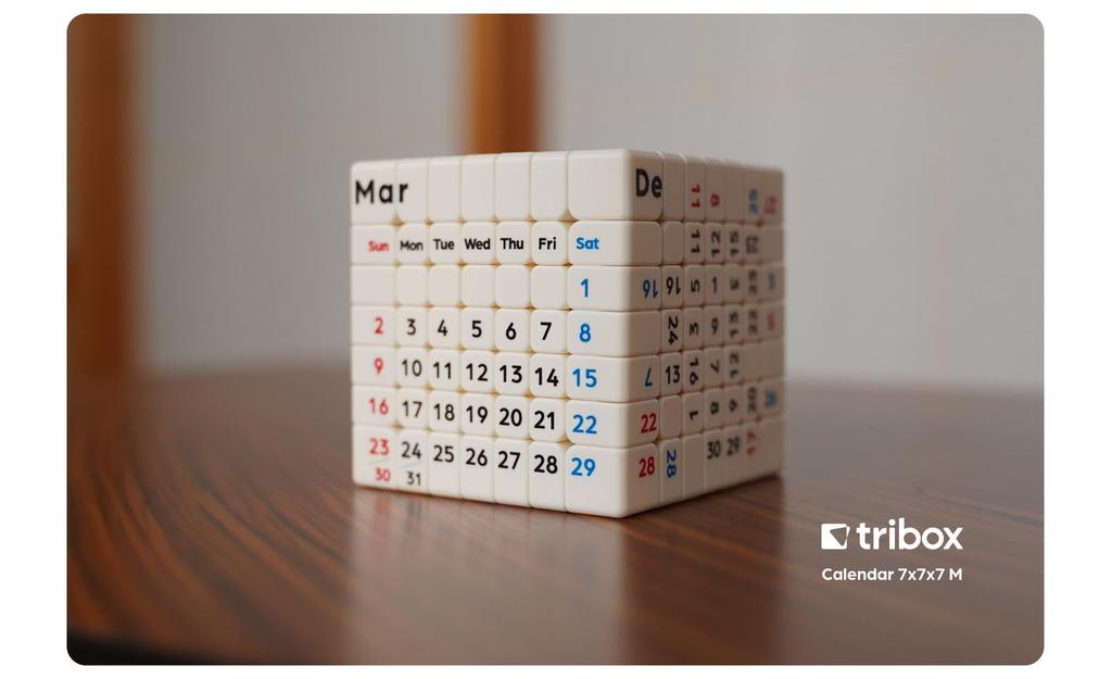 Calendar Cube 7x7 (Magnetic)