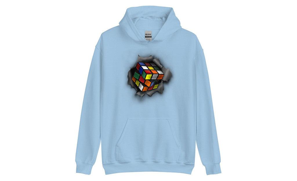 Cube Bursting Through - Rubik's Cube Hoodie | SpeedCubeShop