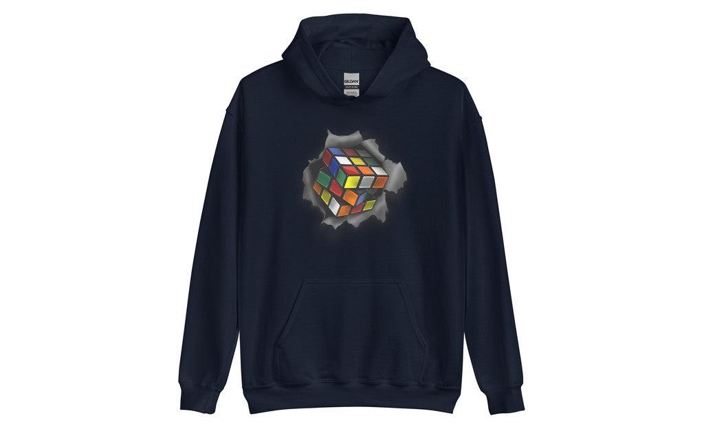 Cube Bursting Through - Rubik's Cube Hoodie | SpeedCubeShop