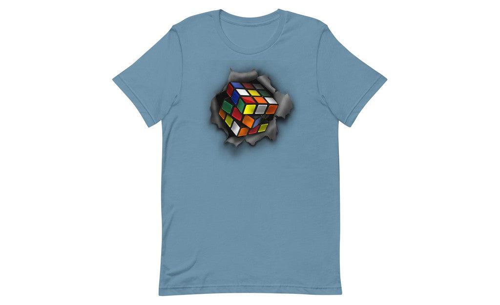 Cube Bursting Through - Rubik's Cube Shirt | SpeedCubeShop