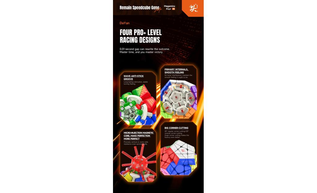 DaYan Megaminx Pro+ (Magnetic, MagLev, Ball-Core)