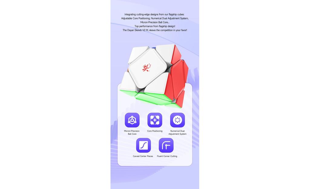 DaYan Skewb V2 (Magnetic, MagLev, Ball-Core, UV Coated) | SpeedCubeShop