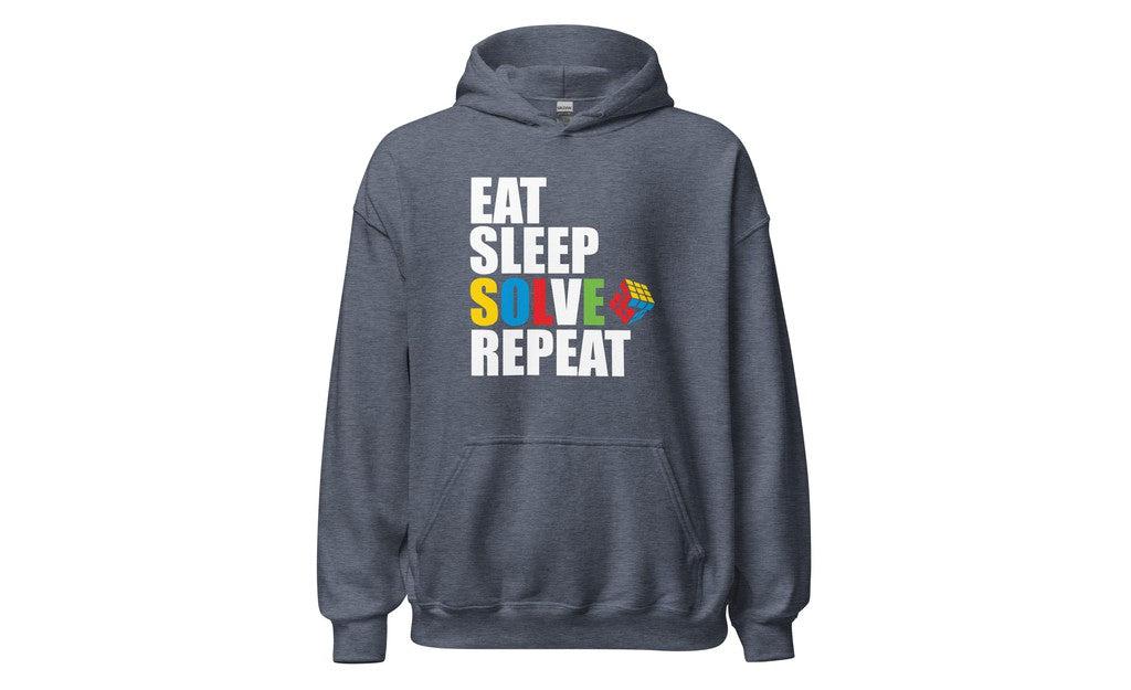 Eat, Sleep, Solve, Repeat - Rubik's Cube Hoodie | SpeedCubeShop