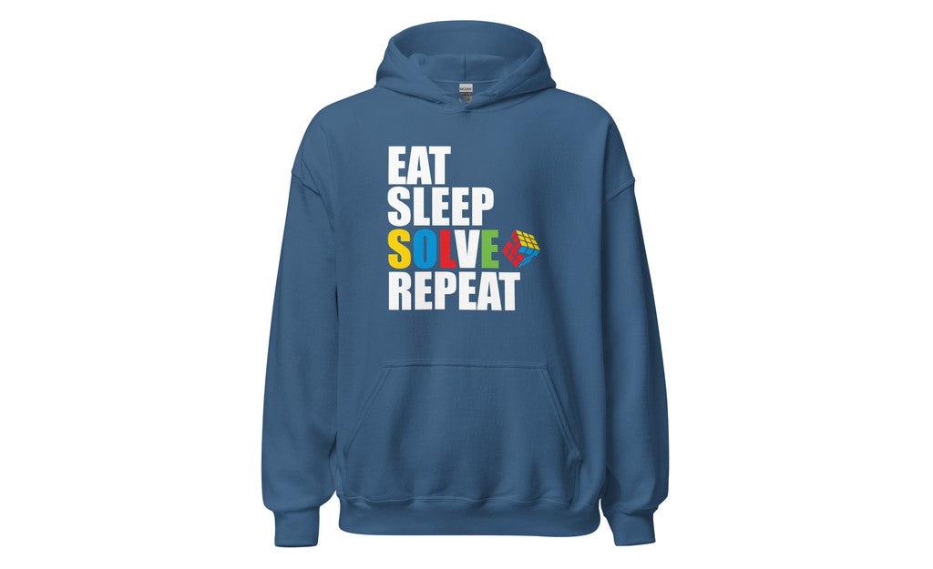 Eat, Sleep, Solve, Repeat - Rubik's Cube Hoodie | SpeedCubeShop