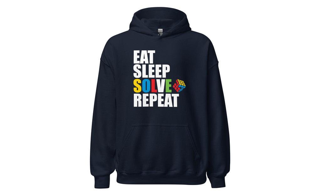 Eat, Sleep, Solve, Repeat - Rubik's Cube Hoodie | SpeedCubeShop