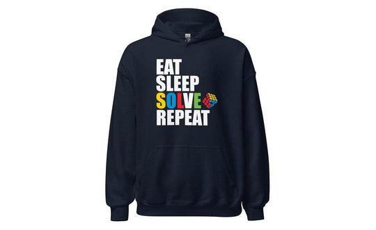 Eat, Sleep, Solve, Repeat - Rubik's Cube Hoodie | SpeedCubeShop