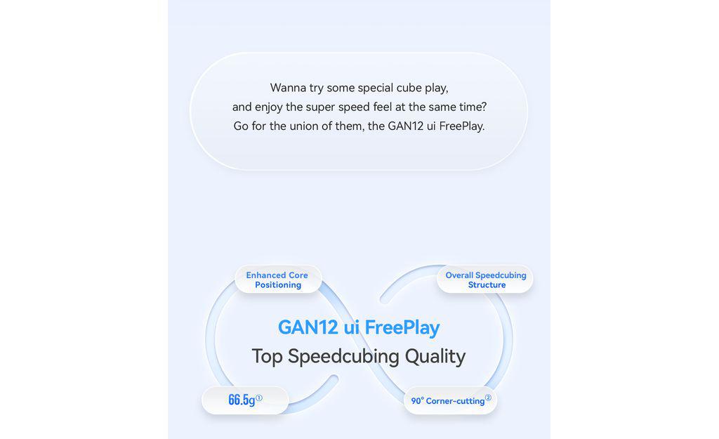 (ARCHIVED)  GAN 12 UI Free Play 3x3 Bluetooth Smart Cube (Magnetic, UV Coated) | SpeedCubeShop