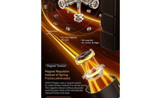 GAN 15 3x3 - 10th Anniversary Edition (Magnetic, MagLev, UV Coated) | SpeedCubeShop