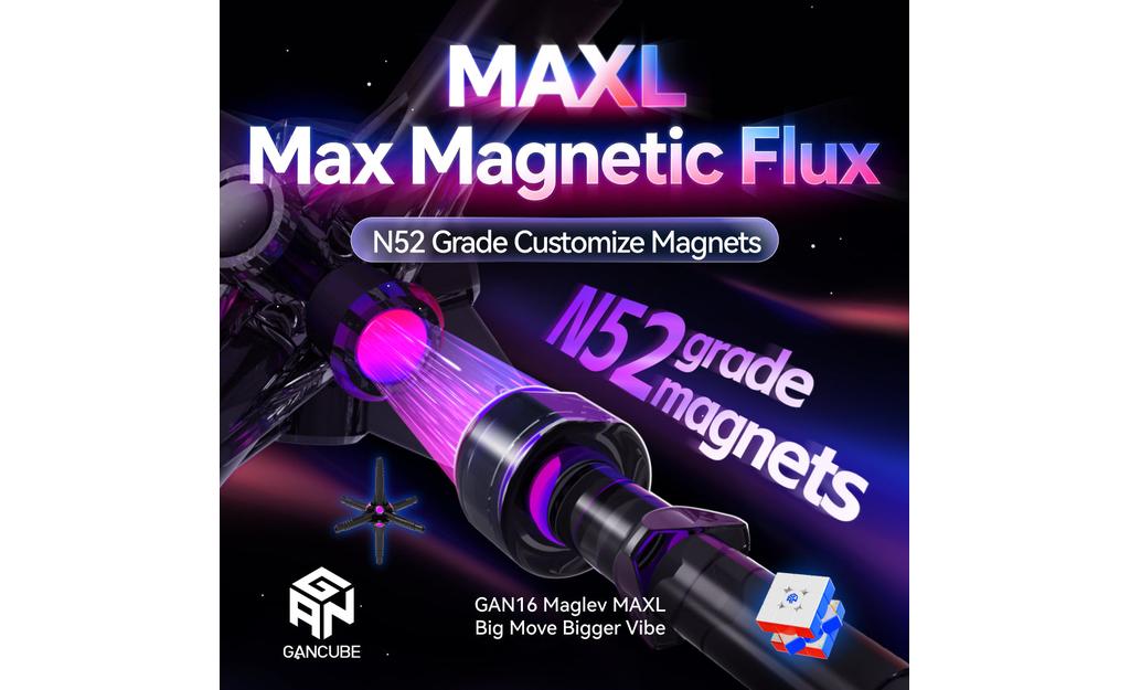 GAN 16 3x3 MaxL (Magnetic, MagLev, Core Magnets, UV Coated)