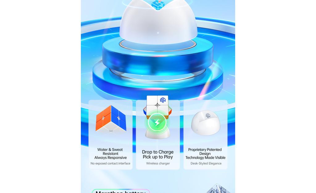 GAN 251 UI 2x2 (Magnetic, Ball-Core, UV Coated) - Bluetooth Smart Cube