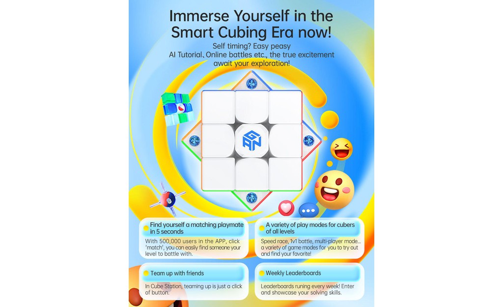 GAN 356 i Carry 2 3x3 Bluetooth Smart Cube (Magnetic, UV Coated) | SpeedCubeShop