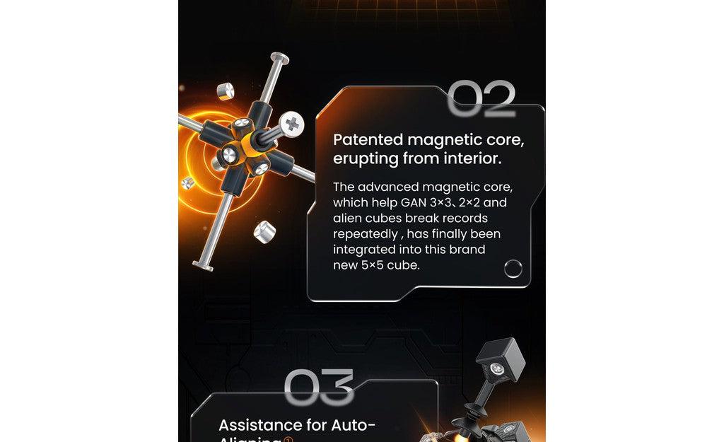 GAN 562 5x5 (Magnetic, Core Magnets, UV Coated) | SpeedCubeShop