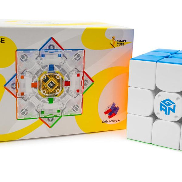 GAN356 I Carry E Smart Cube – Rubik's Cube Connecté 3x3, Autonomie 150h, Réglage GES Pro+, Version Givrée