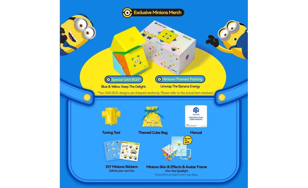 GAN i Carry 4 3x3 (Magnetic) - Minions Edition, Bluetooth Smart Cube