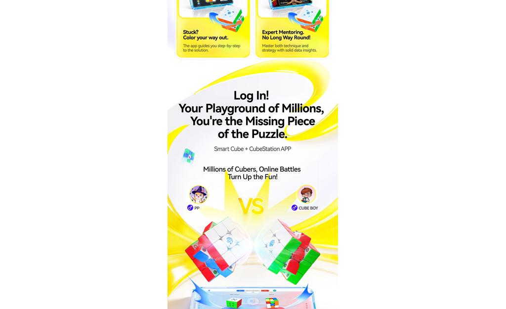 GAN i Carry 4 3x3 (Magnetic) - New Year Edition, Bluetooth Smart Cube