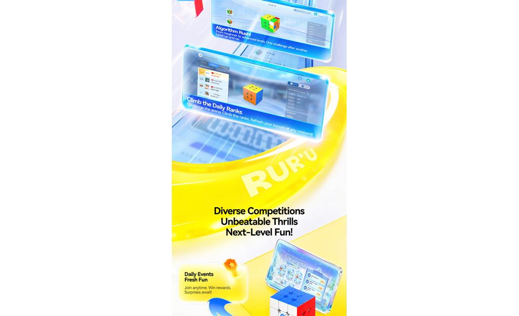 GAN i Carry 4 3x3 (Magnetic) - New Year Edition, Bluetooth Smart Cube