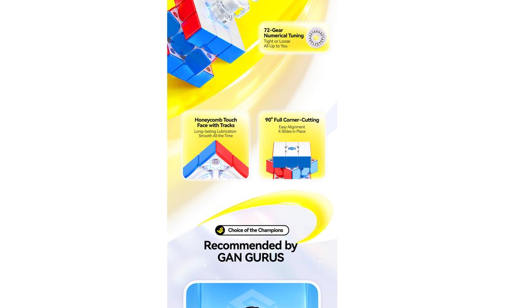 GAN i Carry 4 3x3 (Magnetic) - New Year Edition, Bluetooth Smart Cube