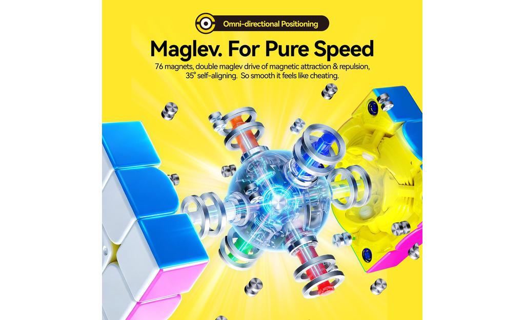 GAN i4 3x3 (Magnetic, MagLev, Ball-Core) - Minions Edition, Bluetooth Smart Cube