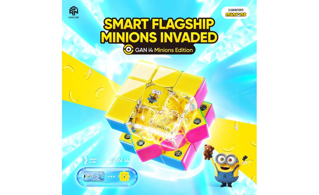 GAN i4 3x3 (Magnetic, MagLev, Ball-Core) - Minions Edition, Bluetooth Smart Cube