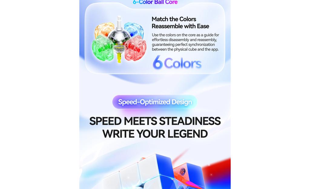 GAN i4 3x3 (Magnetic, MagLev, Ball-Core, UV Coated) - Bluetooth Smart Cube