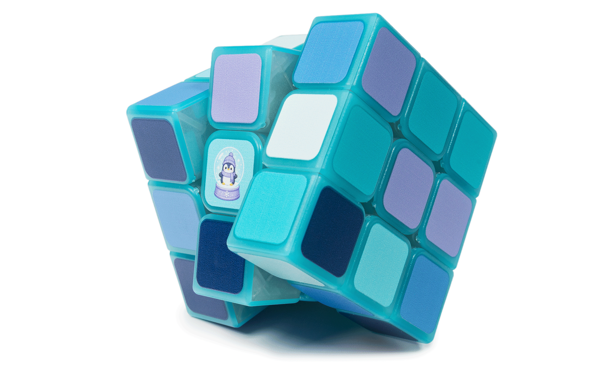 Snow Globe Dreamer rare penguin 3x3 speed cube glowing in the dark