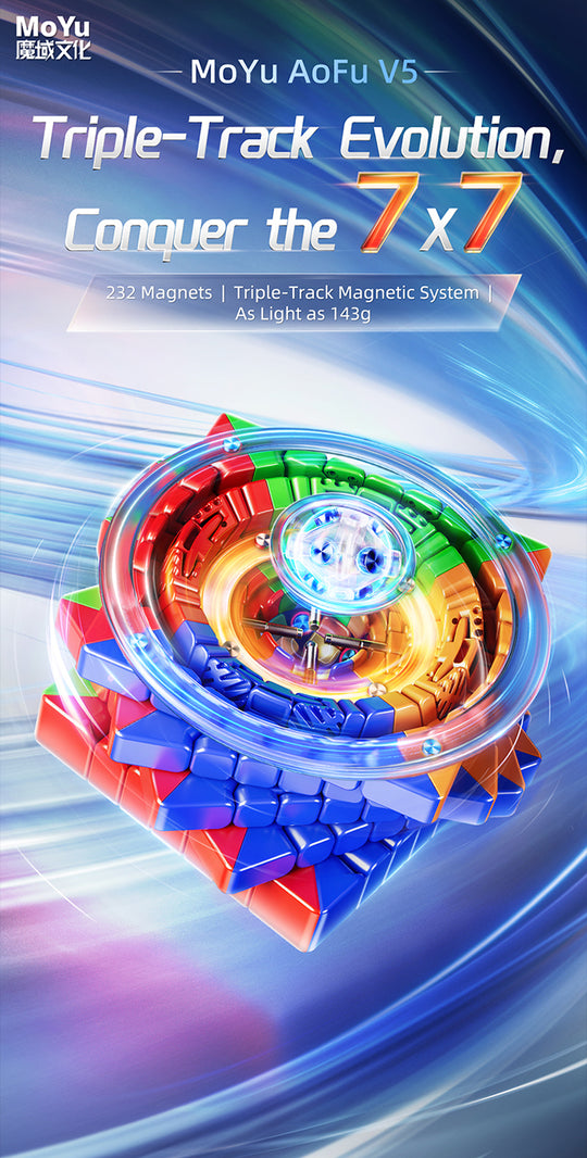 MoYu AoFu 7x7 V5 Triple-Track (Magnetic, Ball-Core, UV Coated)