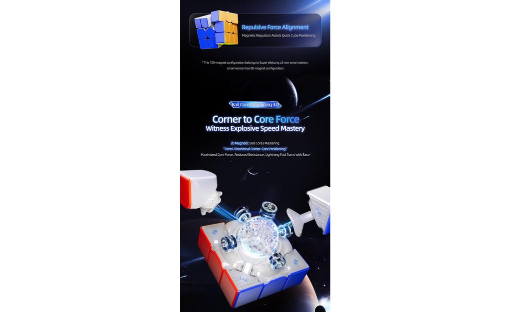 MoYu Super WeiLong 3x3 V2 (Magnetic, 20-Magnet Ball-Core, UV Coated) | SpeedCubeShop