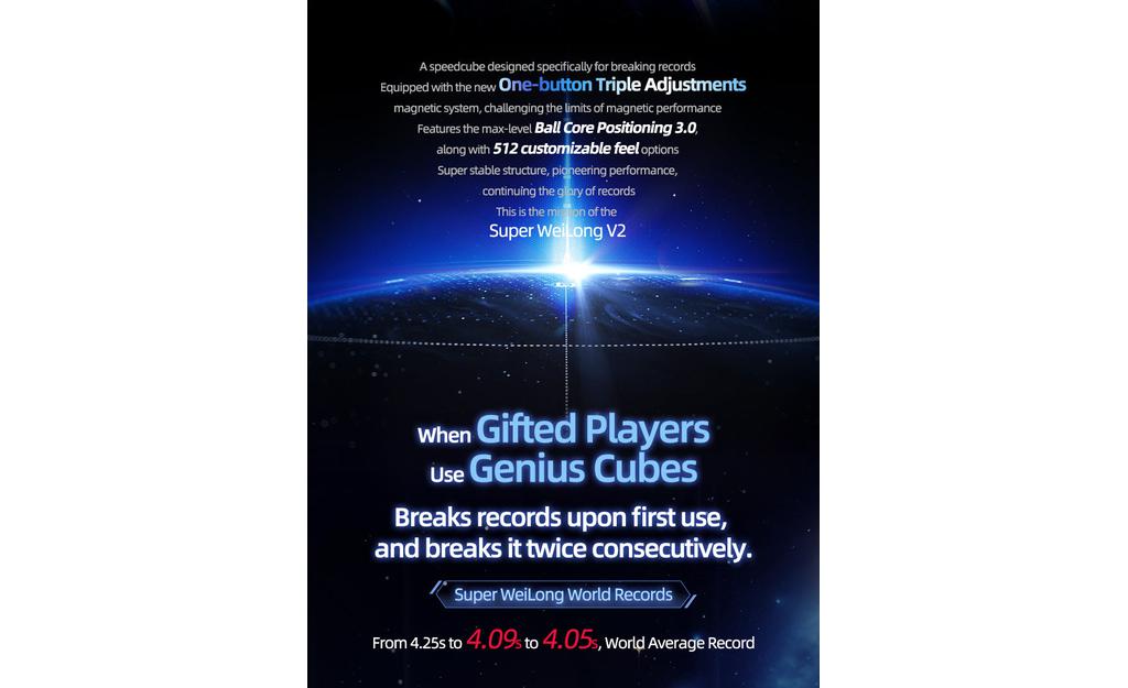 MoYu Super WeiLong 3x3 V2 (Magnetic, 20-Magnet Ball-Core, UV Coated) | SpeedCubeShop