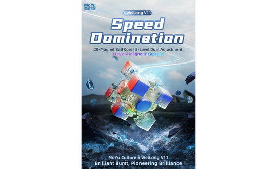 MoYu WeiLong 3x3 V11 (Magnetic, MagLev, 20-Magnet Ball-Core, UV Coated) | SpeedCubeShop