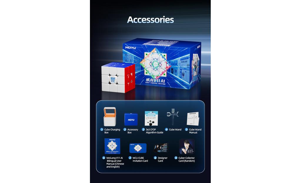 MoYu WeiLong AI 3x3 V11 (Magnetic, MagLev, Ball-Core, UV Coated) | SpeedCubeShop