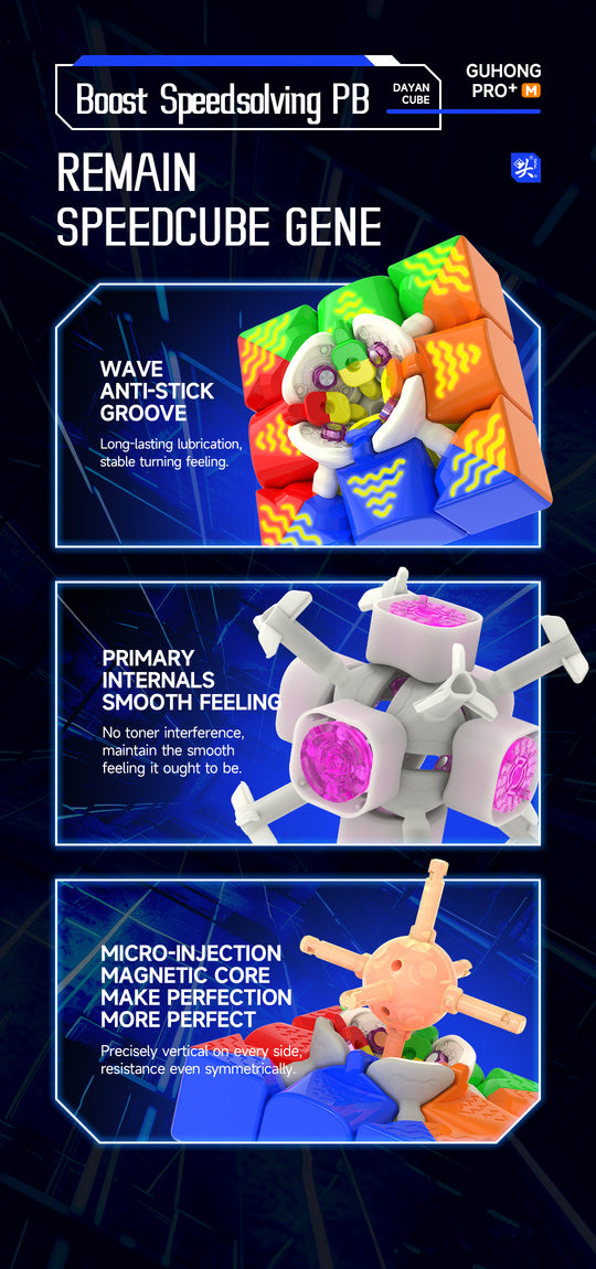 DaYan GuHong Pro+ 3x3 (Magnetic, MagLev, Core Magnets) - 54mm