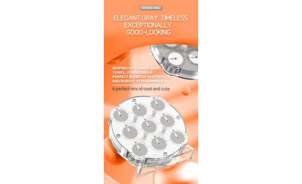 QiYi Clock (Magnetic) - Grey, Limited Edition | SpeedCubeShop