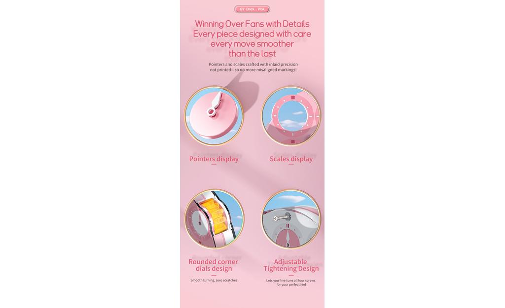 QiYi Clock (Magnetic) - Pink | SpeedCubeShop