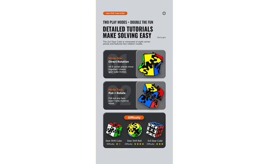 QiYi Gear Ball 2x2 (Tiled) | SpeedCubeShop