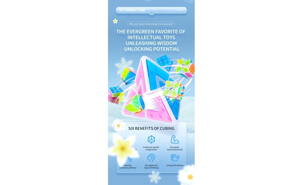 QiYi Ivy Cube (Tiled) - Icy Amber | SpeedCubeShop