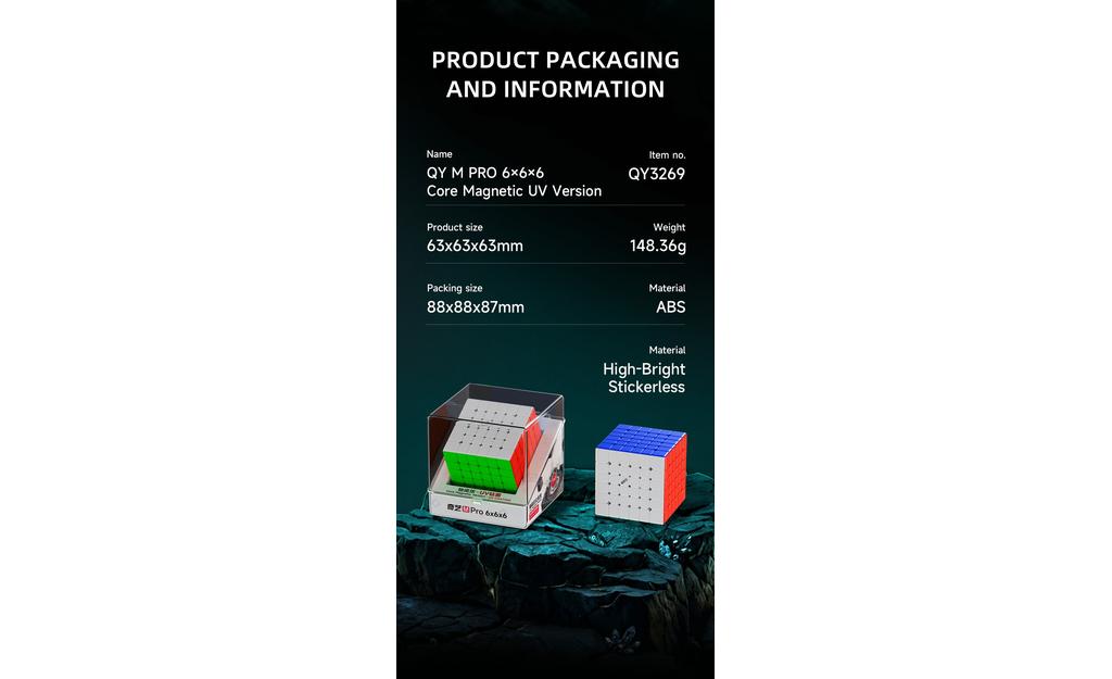 QiYi M Pro 6x6 (Magnetic, Ball-Core, UV Coated)