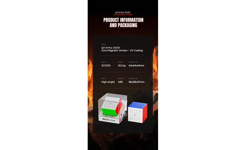 QiYi M Pro 7x7 (Magnetic, Ball-Core, UV Coated)