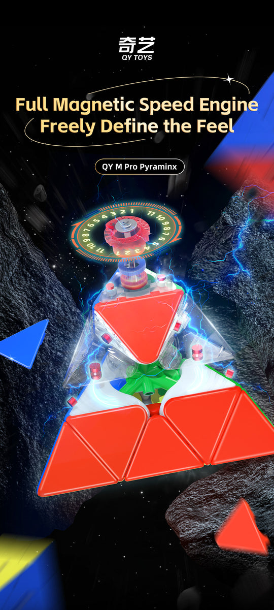 QiYi M Pro Pyraminx Pioneer (Magnetic, MagLev, Core Magnets, UV Coated)