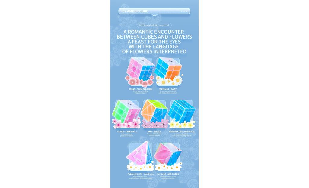 QiYi Mirror Cube (Tiled) - Icy Amber | SpeedCubeShop