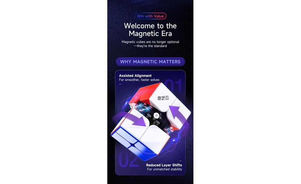 QiYi Warrior 2x2 (Magnetic, UV Coated) | SpeedCubeShop