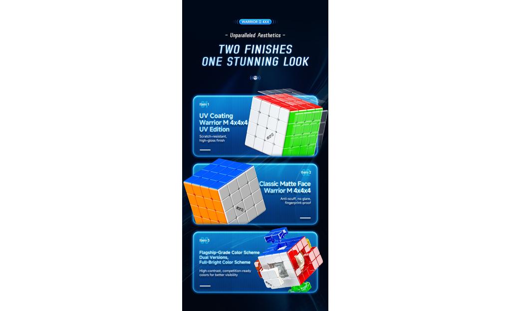 QiYi Warrior 4x4 (Magnetic, UV Coated) | SpeedCubeShop