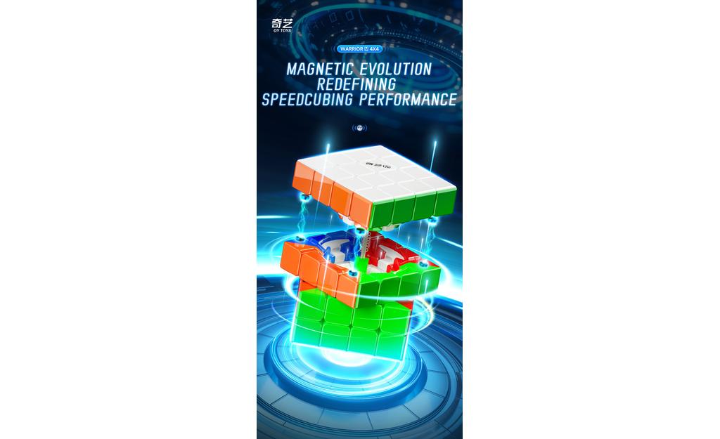 QiYi Warrior 4x4 (Magnetic, UV Coated) | SpeedCubeShop