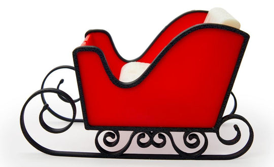 Santa's Sleigh Rubik's Cube Display Stand - Limited Edition