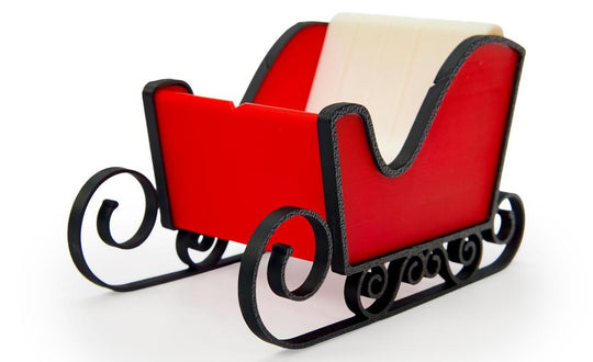 Santa's Sleigh Rubik's Cube Display Stand - Limited Edition