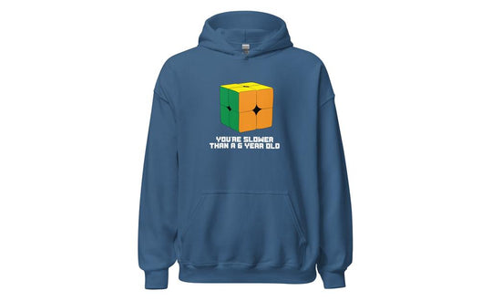Slower Than a 6 Year Old Hoodie V2 - Dark | SpeedCubeShop