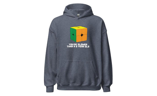 Slower Than a 6 Year Old Hoodie V2 - Dark | SpeedCubeShop