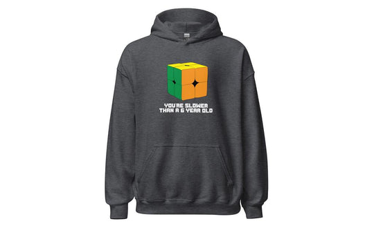 Slower Than a 6 Year Old Hoodie V2 - Dark | SpeedCubeShop