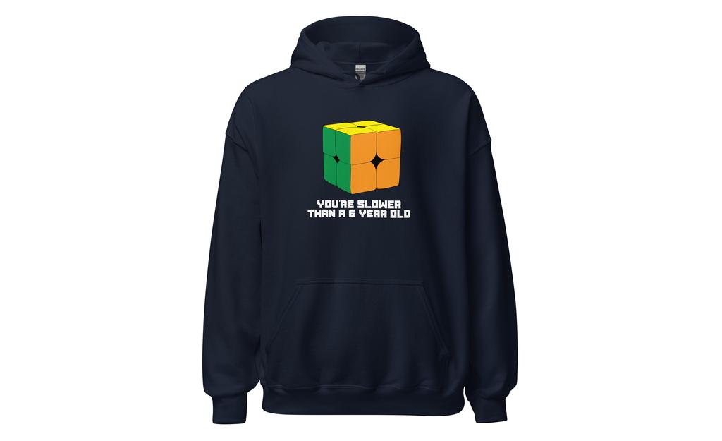 Slower Than a 6 Year Old Hoodie V2 - Dark | SpeedCubeShop