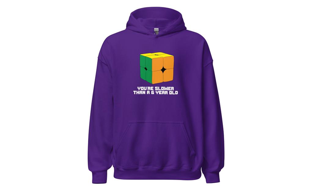 Slower Than a 6 Year Old Hoodie V2 - Dark | SpeedCubeShop