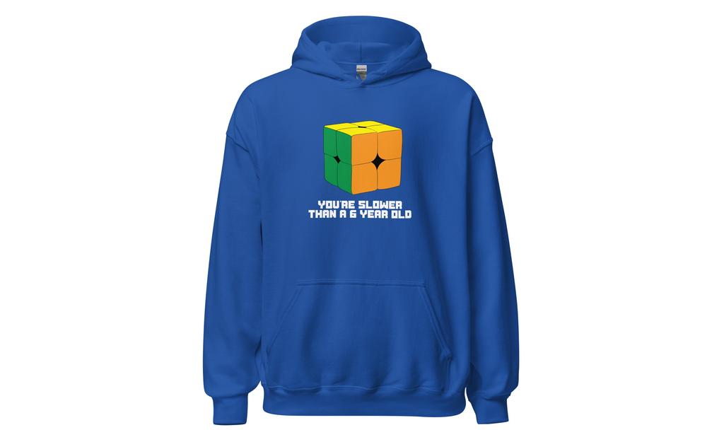 Slower Than a 6 Year Old Hoodie V2 - Dark | SpeedCubeShop